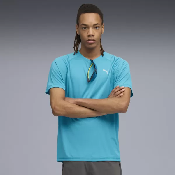  Cămaşă PUMA M RUN VELOCITY TEE (POLY) 52660018 VITEZĂ ALBASTRĂ 