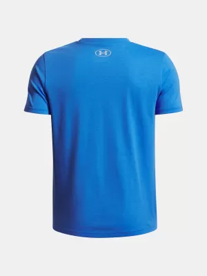Tricou băieți UNDER ARMOUR UA B LOGO WORDMARK SS ALBASTRU