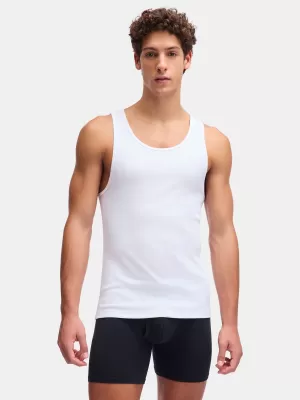 Maiou bărbătesc UNDER ARMOUR M UA PERF COTTON TANK-2PK 6007622-100 ALB
