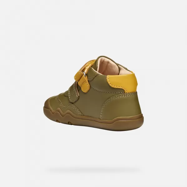  Băieți desculți GEOX STEPPIEUP B565WC00085CE32P KAKI 
