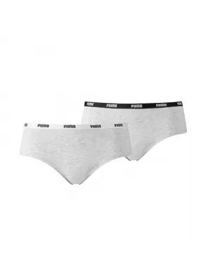 Chiloți PUMA WOMEN HIPSTER 2P PACK 90785205 GRI/GRI