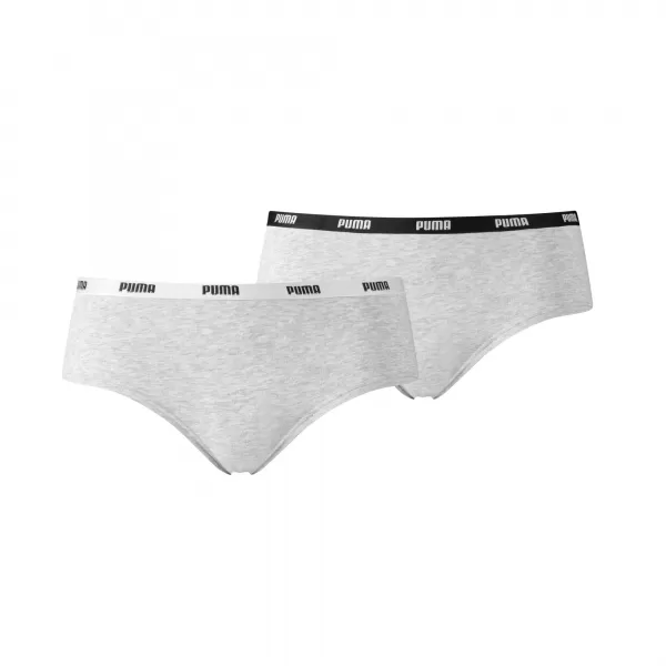  Chiloți PUMA WOMEN HIPSTER 2P PACK 90785205 GRI/GRI 