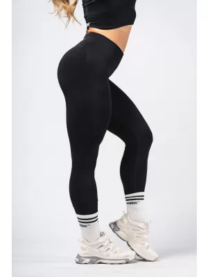 Jambiere de modelare fără cusături maxim push-up FLOW SEAMLESS 497 BLACK Nebbia