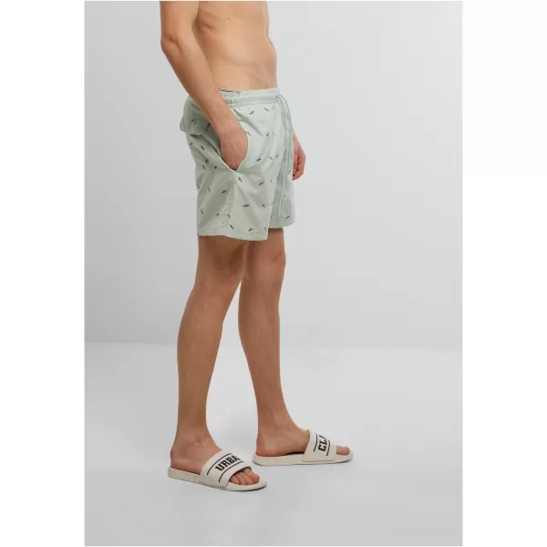  Pantaloni scurți de baie URBAN CLASSICS TB2680 FROT MINT/VINTAGE BLUE 