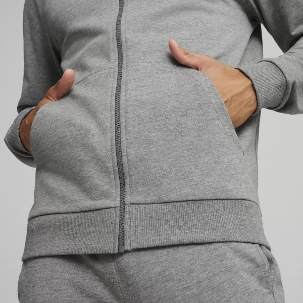  Sacou PUMA TEAMGOAL CASUALS HOODED JACK 658595_33 HEATHER GRI MEDIU/ALB 