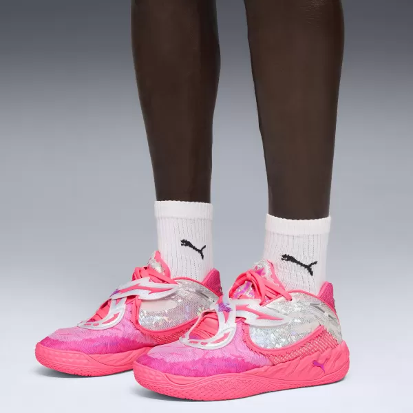  Pantofi pentru bărbați PUMA MB.05 WORLD TOUR 31212901 SOARE A LOVIT/MAGENTA PURĂ 