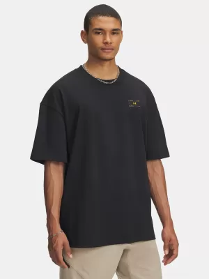 Tricou pentru bărbați UNDER ARMOUR UA HWT WOVEN LABEL SS 6005668-001 NEGRU