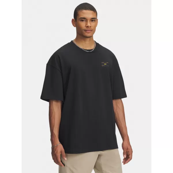  Tricou pentru bărbați UNDER ARMOUR UA HWT WOVEN LABEL SS 6005668-001 NEGRU 