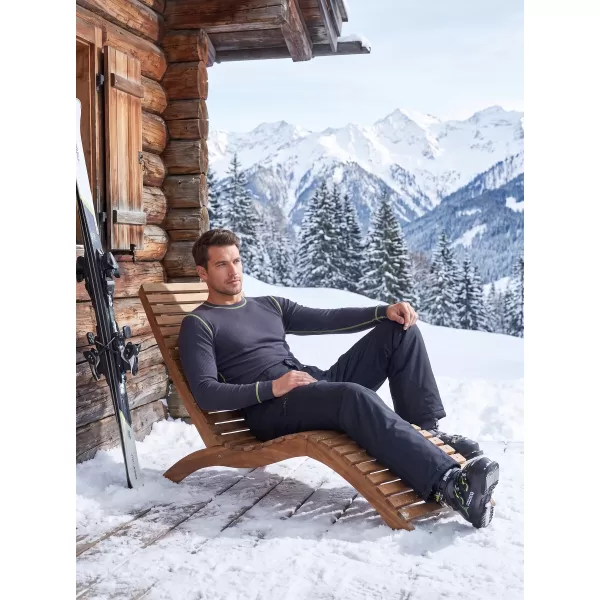  Set termic pentru bărbați ALTISPORT GAIN GRI ÎNCHIS/LIME 