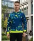 Hanorac funcțional premium pentru bărbați ALTISPORT VOJ/ALM108MI01 BLEUMARIN-GALBEN NEON