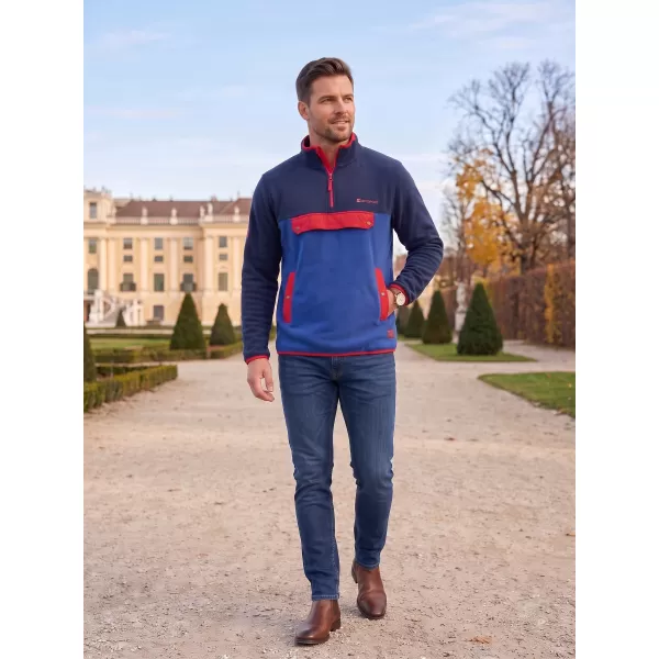 Hanorac pentru bărbați din fleece ALTISPORT GARM ALBASTRU 