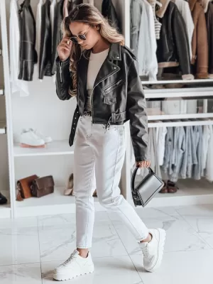 Pantalonii pentru doamne DSTREET UY2432 ALB