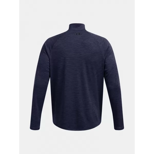  Tricou pentru bărbați UNDER ARMOUR UA TECH TEXTURED 1/2 ZIP 1382797-410 ALBASTRU 
