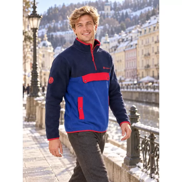  Hanorac pentru bărbați din fleece ALTISPORT GARM ALBASTRU 