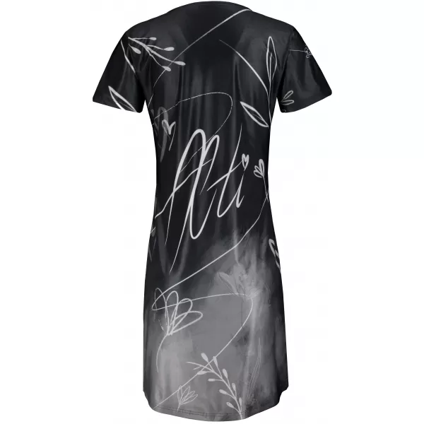  Tricou premium extins pentru femei ALTISPORT VOJ/ALW083SAT02 ALB-NEGRU 