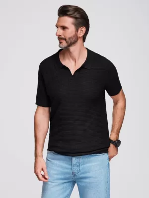 Tricou pentru bărbați OMBRE OM-POSS-0157 NEGRU