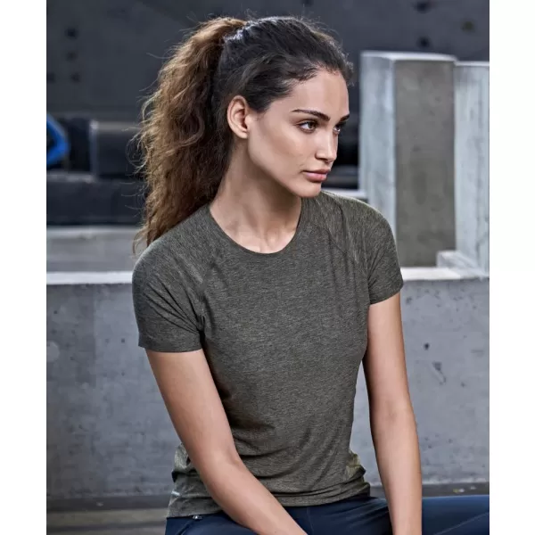  Tricou de dama TEE JAYS | TJ 7021 MELANGE NEGRU 