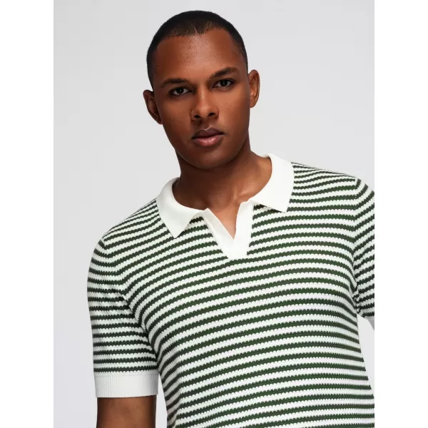  Tricou pentru bărbați OMBRE OM-POSS-0161 ALB ȘI MĂSLIN 