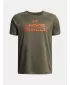 Tricou băieți UNDER ARMOUR UA TECH SPLIT WORDMARK SS 1383010-390 KAKI