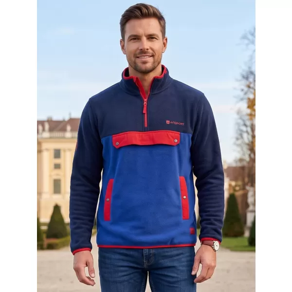  Hanorac pentru bărbați din fleece ALTISPORT GARM ALBASTRU 