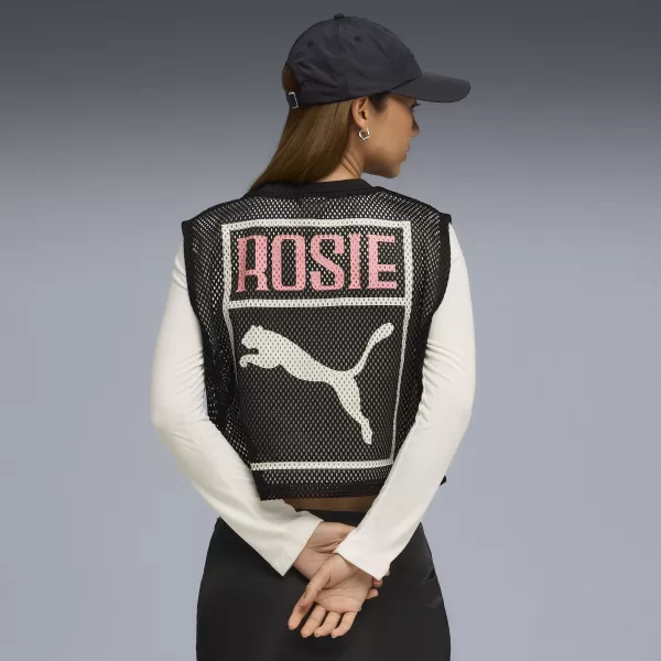  Rezervor PUMA X ROSÉ RELAXED MESH TOP 63380401 PUMA NEGRU 