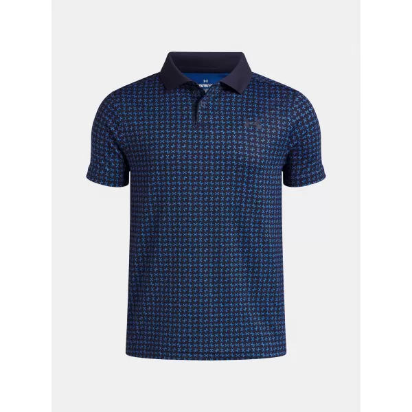  Tricou băieți UNDER ARMOUR UA MATCHPLAY PRINTED POLO 1377349-411 ALBASTRU 