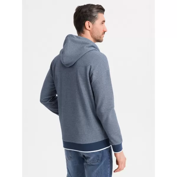  Panoul pentru bărbați OMBRE BLACK OM-SSZP-0210 ALBASTRU MARIN 