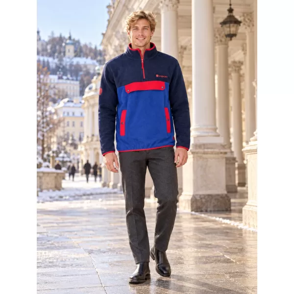  Hanorac pentru bărbați din fleece ALTISPORT GARM ALBASTRU 