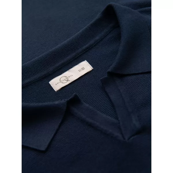  Tricou pentru bărbați OMBRE OM-POSS-0159 ALBASTRU MARIN 