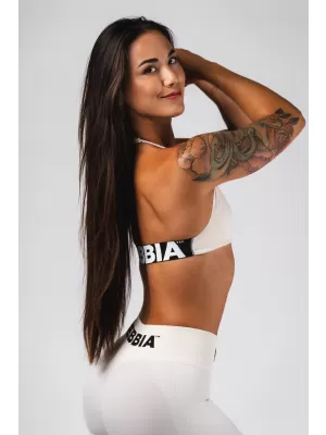Sutien sport cu ridicare fără cusături FLOW SEAMLESS 495 CREAM Nebbia