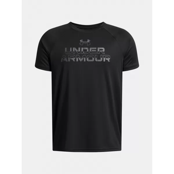  Tricou băieți UNDER ARMOUR UA TECH SPLIT WORDMARK SS 1383010-003 NEGRU 