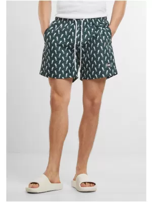 Pantaloni scurți de baie URBAN CLASSICS TB2679 MELANGE GRI ÎNCHIS