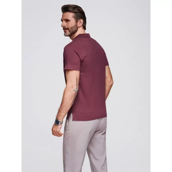  Mens t -thirt cu guler OMBRE OM-POWS-0142 MARO 