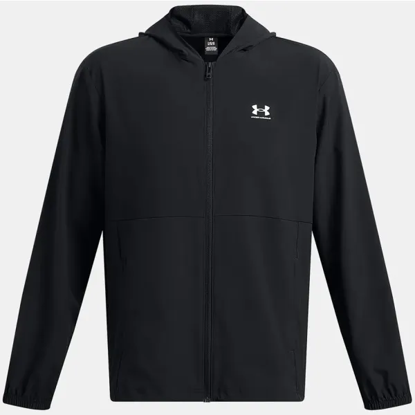  Hanorac pentru bărbați UNDER ARMOUR UA VIBE WOVEN WINDBREAKER 1386555-001 NEGRU 