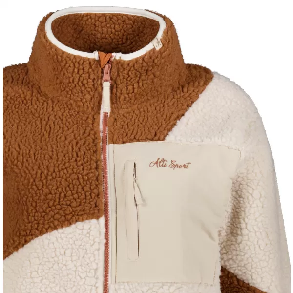  Hanorac de damă din fleece ALTISPORT GERI BEJ/MARO 