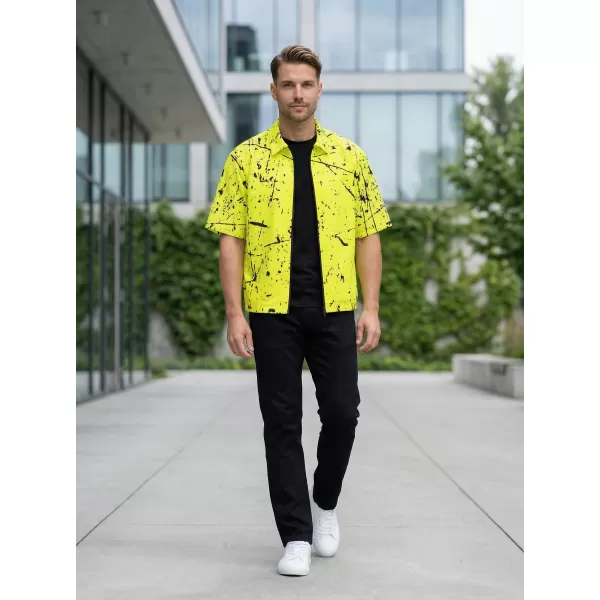  Cămașă premium pentru bărbați ALTISPORT VOJ/ALM034KOS01 GALBEN NEON 