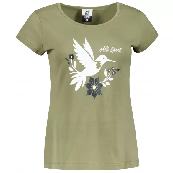  Tricou pentru femei cu mâneci scurte ALTISPORT ALW192122 KAKI 