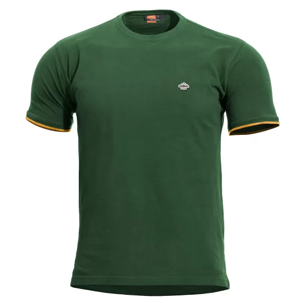  tricou PENTAGON LEVANTES CREWNECK STRIPES K09026 SPRINGBOK VERDE 