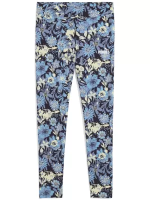 Jambiere de damă PUMA ESS NATURE 2 0 AOP LEGGINGS 68808034 ALBASTRU RECE