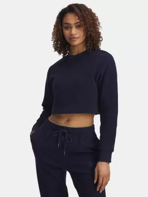 Hanorac de dama UNDER ARMOUR ICON TERRY VARSITY CREW ALBASTRU