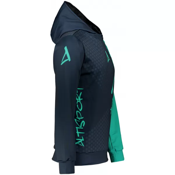  Premium cu hanorac funcțional pentru bărbați ALTISPORT VOJ/ALM112MI01 BLACK-TYRKYS 