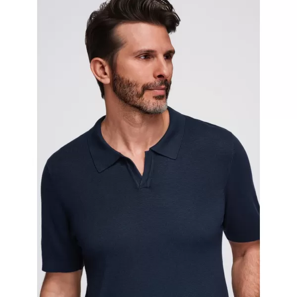  Tricou pentru bărbați OMBRE OM-POSS-0159 ALBASTRU MARIN 