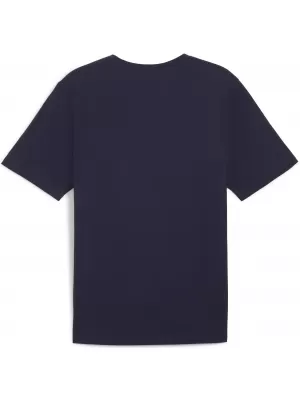 Jersey pentru bărbați PUMA TEAMRISE LOGO JERSEY COTTON 658705_06 PUMA NAVY/PUMA WHITE