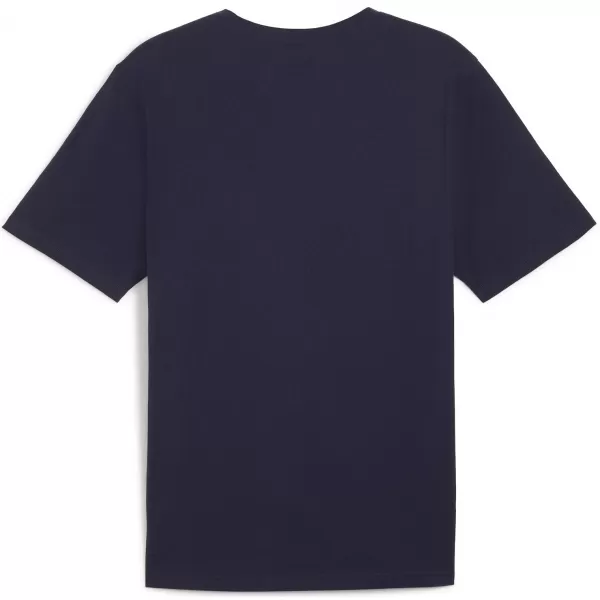  Jersey pentru bărbați PUMA TEAMRISE LOGO JERSEY COTTON 658705_06 PUMA NAVY/PUMA WHITE 