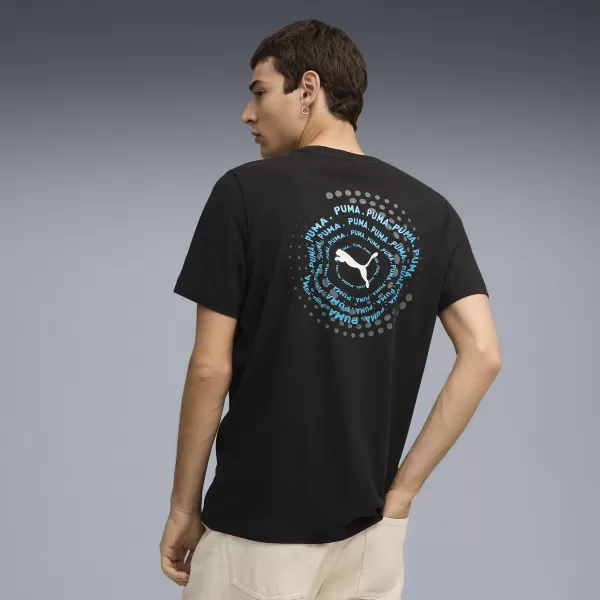 Tricou pentru bărbați PUMA GRAPHIC EXECUTION TEE 68804201 PUMA NEGRU 