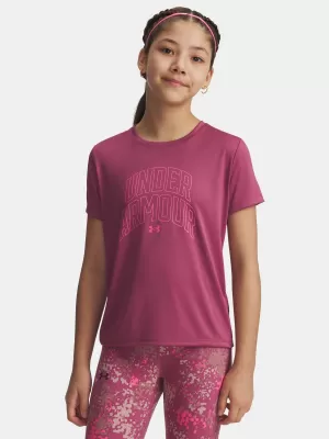Tricou fetita UNDER ARMOUR TECH VARSITY GRAPHIC SS 6007917-659 ROŞU