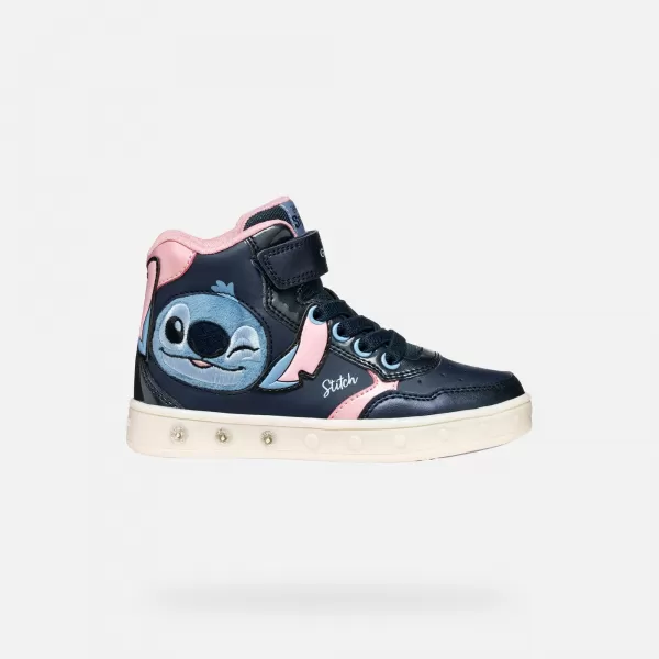  Adidași pentru fete GEOX SKYLIN J568WH0BCKNC0694 ALBASTRU ÎNCHIS 