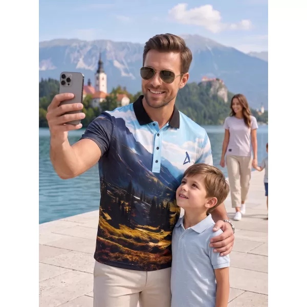  Tricou funcțional pentru bărbați cu guler premium ALTISPORT VOJ/ALM116TR05 MUNŢI 