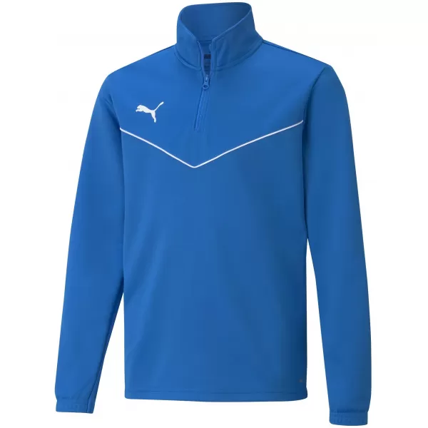  T -thirt PUMA TEAMRISE 1/4 ZIP TOP JR 657395_02 LIMONADĂ ALBASTRĂ ELECTRICĂ 