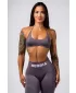 Sutien sport cu ridicare fără cusături FLOW SEAMLESS 495 DARK GREY Nebbia